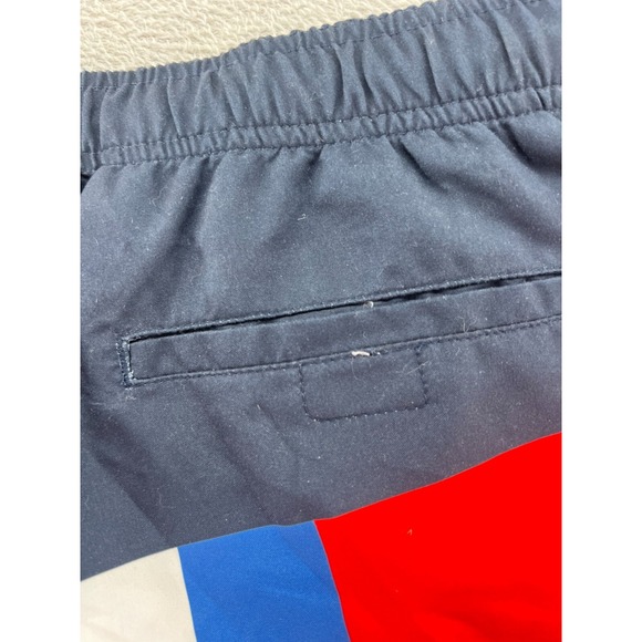 Pac Sun Swim Trunks Mens Medium Red White Blue Nautical Flag Shorts Beach - Picture 11 of 12